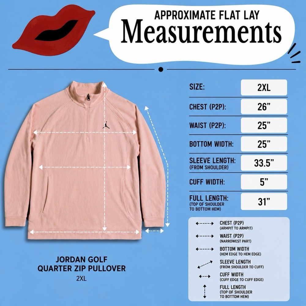 Nike Jordan Golf Dri-FIT Half Zip Pullover 2XL Pink FB7562-622 Jumpman Golfcore - Picture 3 of 14